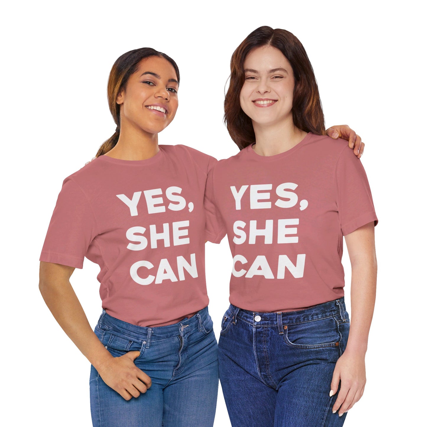 Yes, She Can - Unisex Jersey Short Sleeve Tee