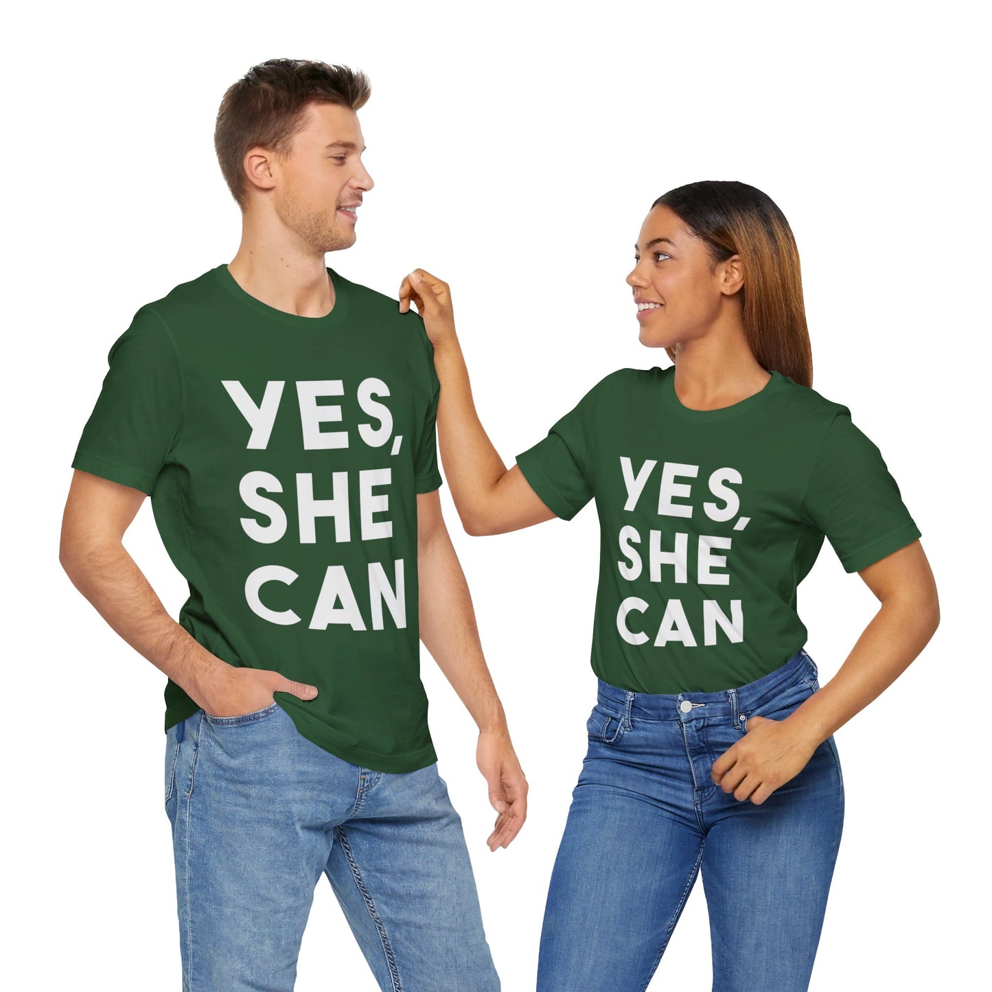Yes, She Can - Unisex Jersey Short Sleeve Tee
