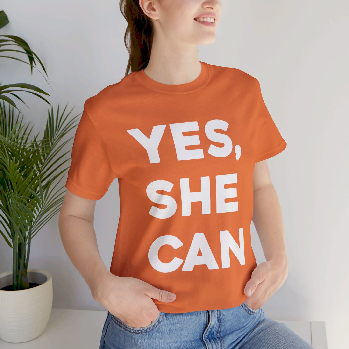 Yes, She Can - Unisex Jersey Short Sleeve Tee