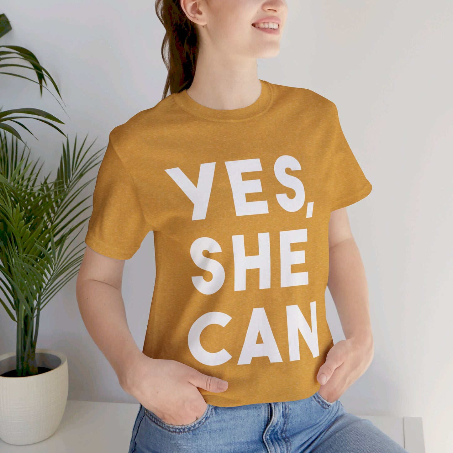 Yes, She Can - Unisex Jersey Short Sleeve Tee