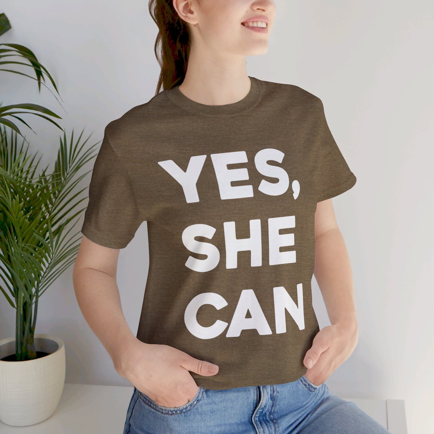 Yes, She Can - Unisex Jersey Short Sleeve Tee