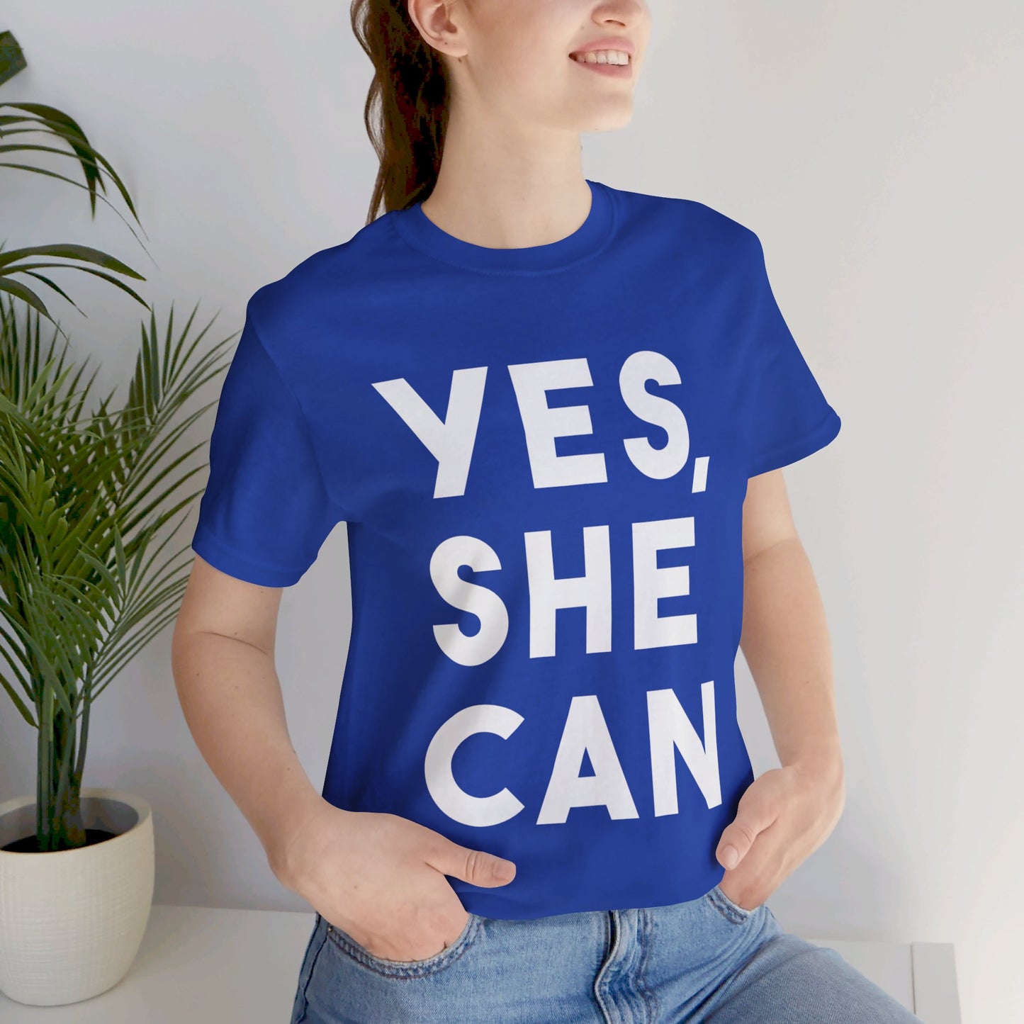 Yes, She Can - Unisex Jersey Short Sleeve Tee