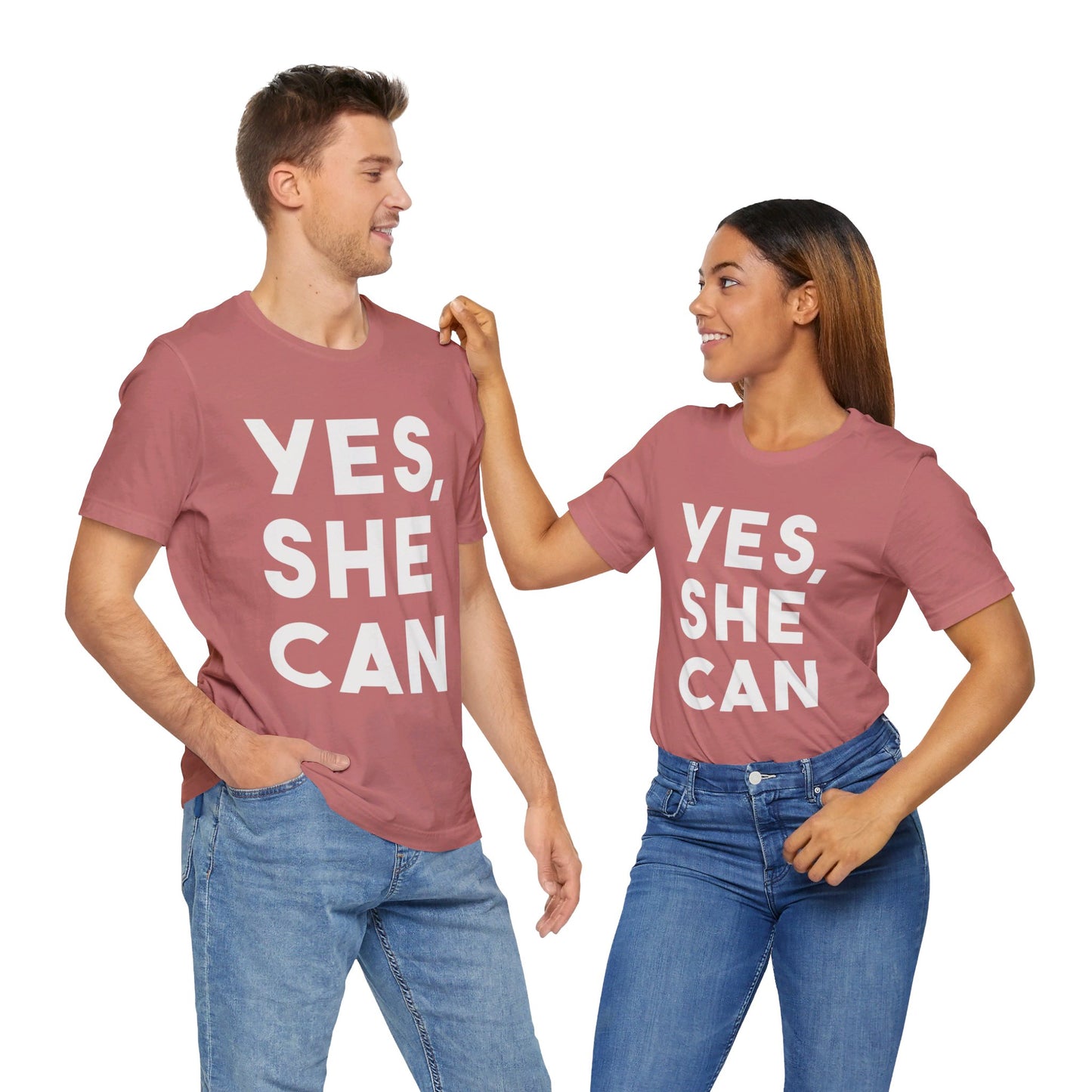 Yes, She Can - Unisex Jersey Short Sleeve Tee