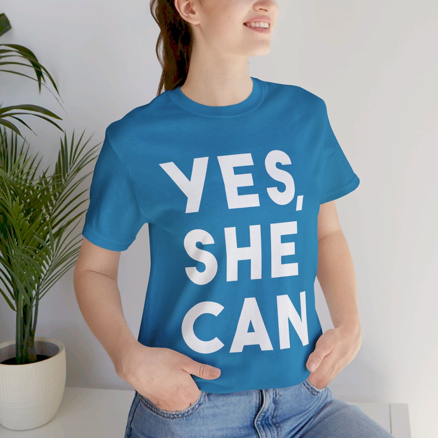Yes, She Can - Unisex Jersey Short Sleeve Tee