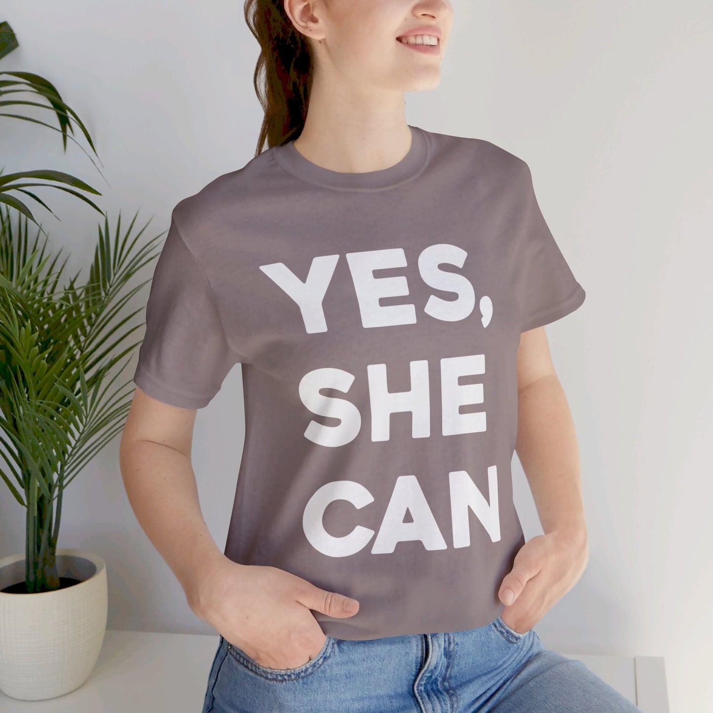 Yes, She Can - Unisex Jersey Short Sleeve Tee