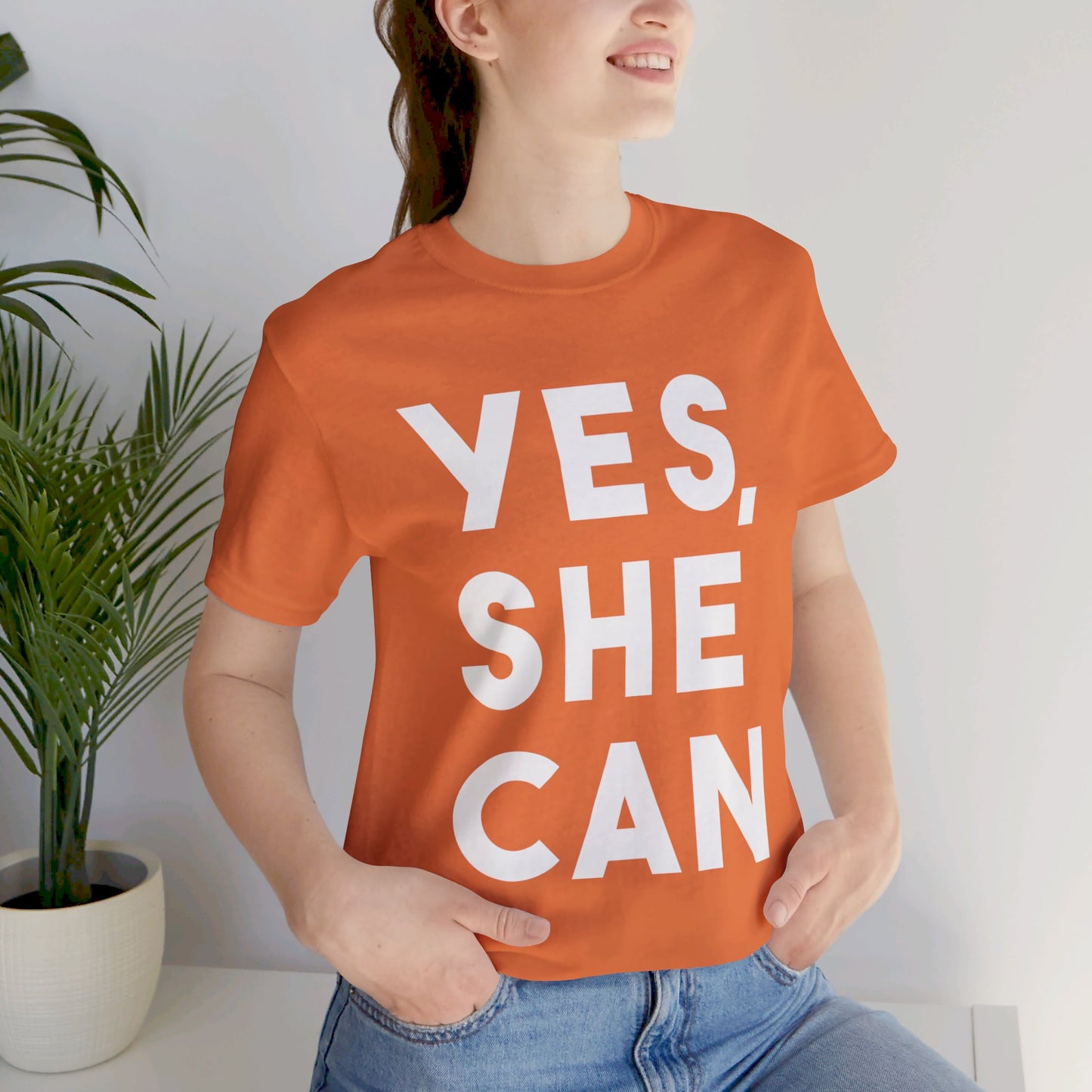 Yes, She Can - Unisex Jersey Short Sleeve Tee