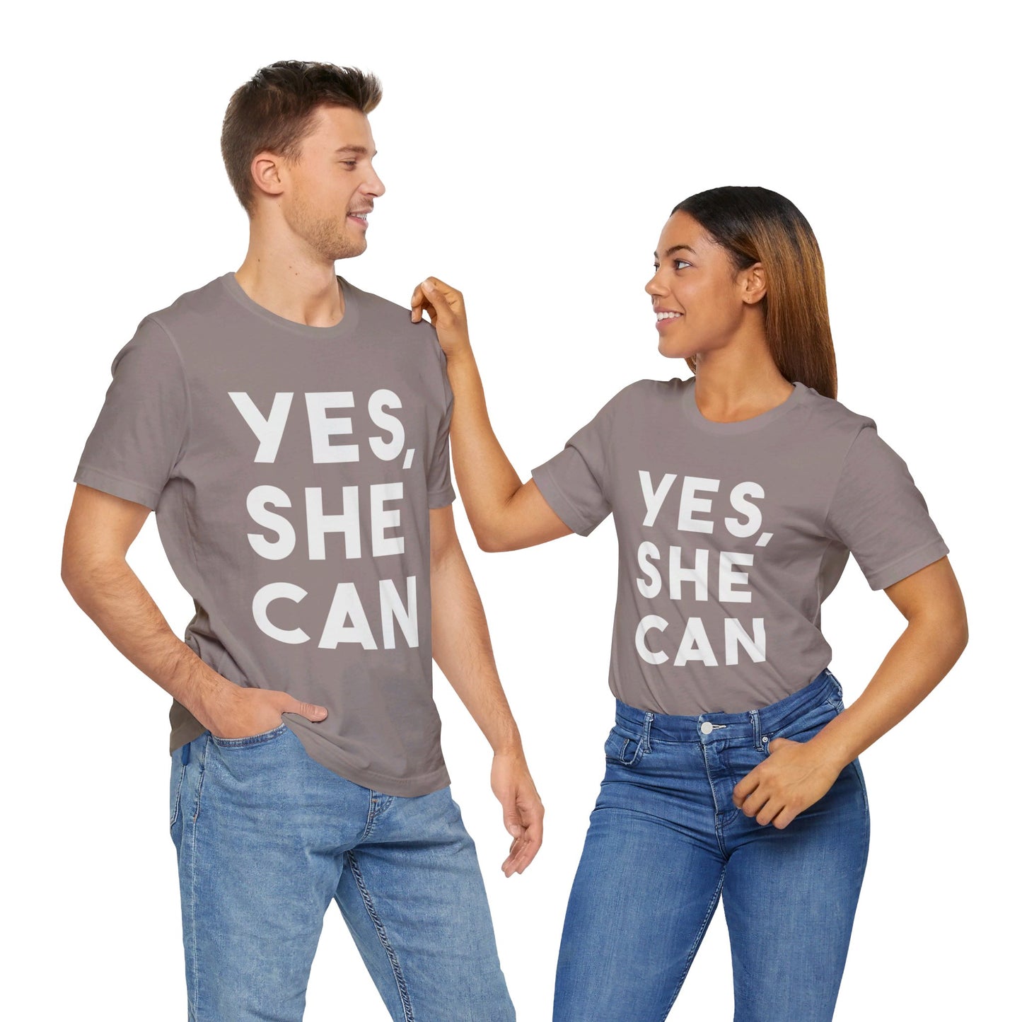 Yes, She Can - Unisex Jersey Short Sleeve Tee