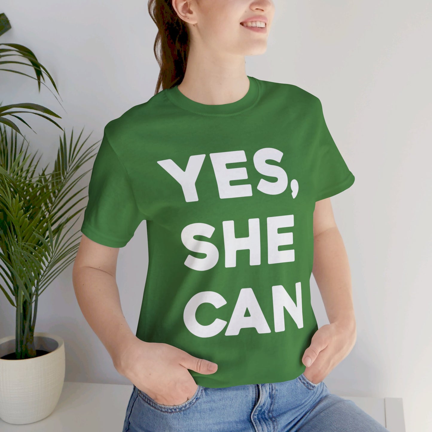 Yes, She Can - Unisex Jersey Short Sleeve Tee
