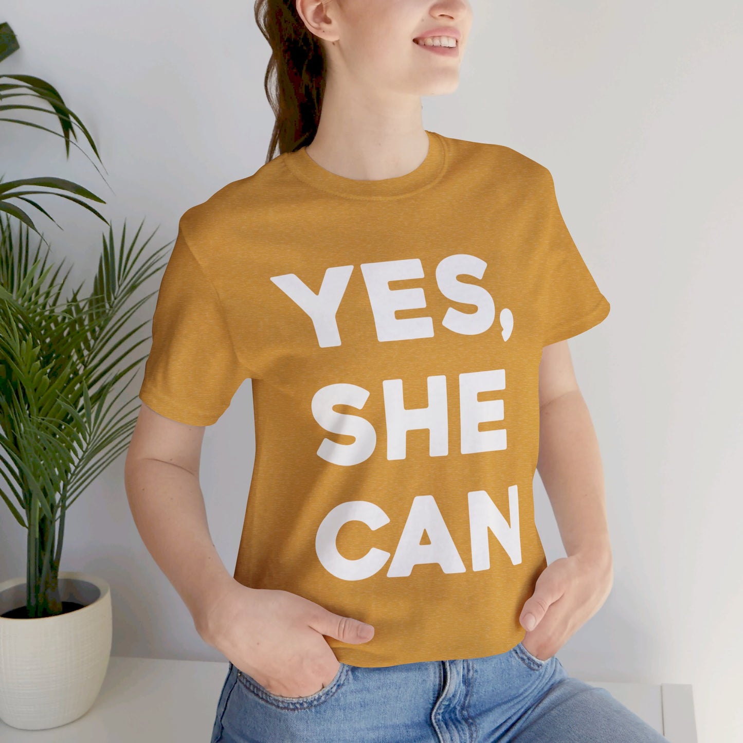 Yes, She Can - Unisex Jersey Short Sleeve Tee