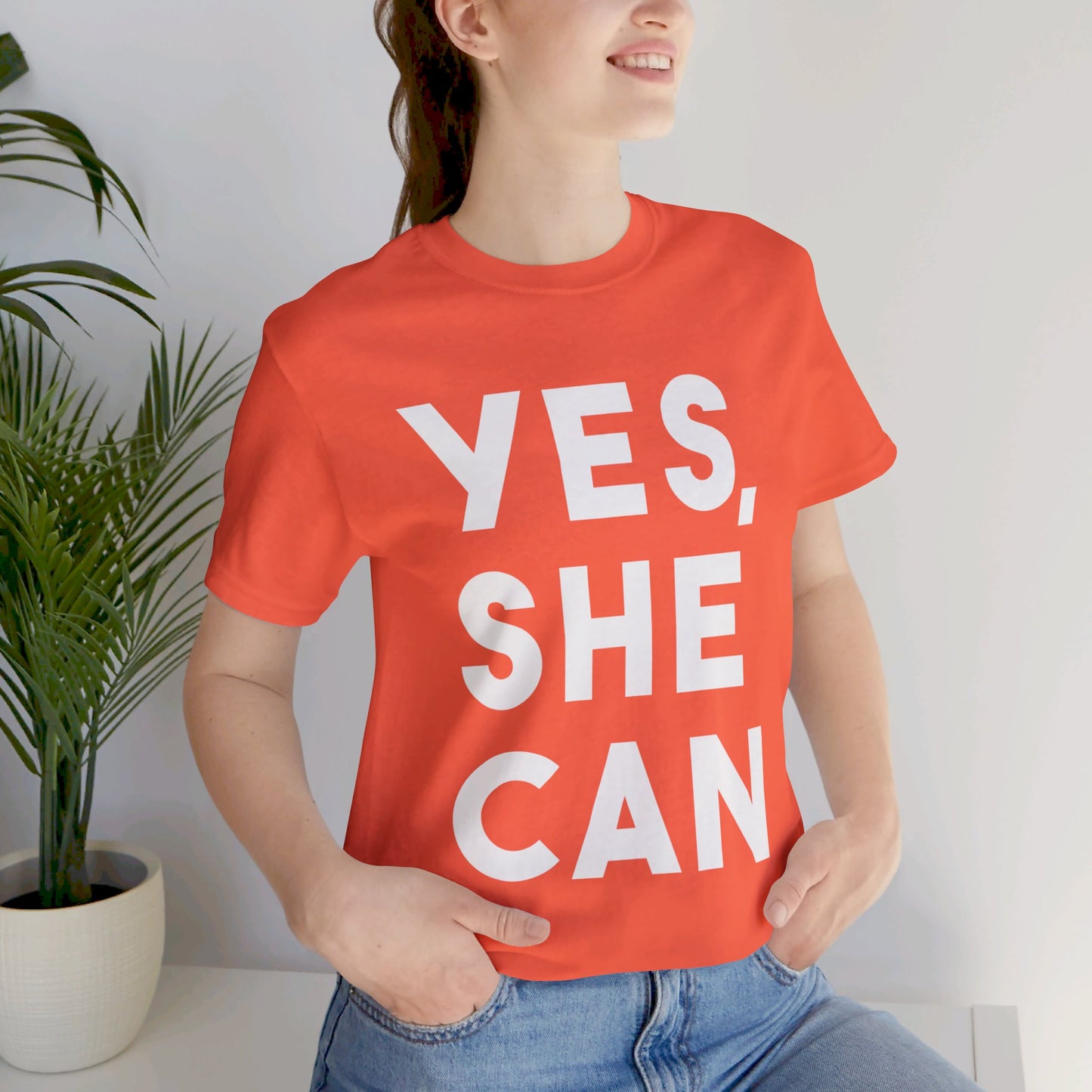 Yes, She Can - Unisex Jersey Short Sleeve Tee