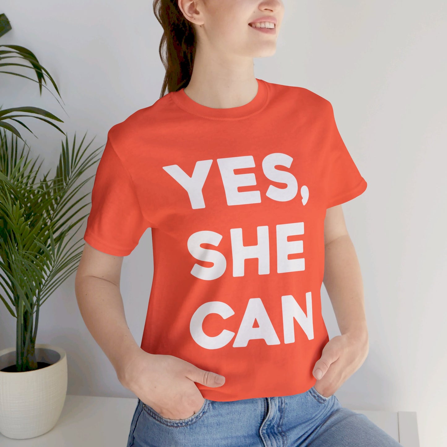 Yes, She Can - Unisex Jersey Short Sleeve Tee
