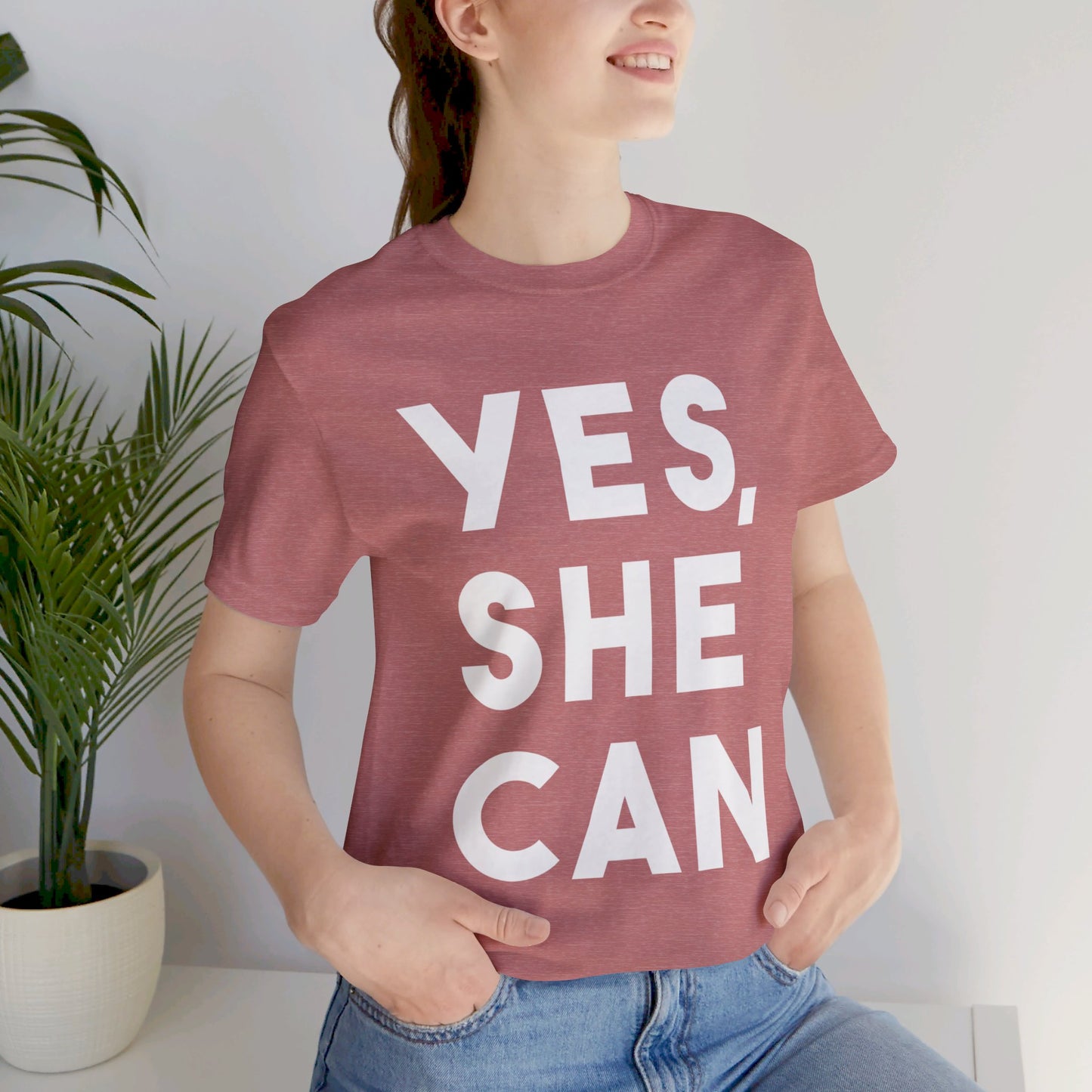 Yes, She Can - Unisex Jersey Short Sleeve Tee