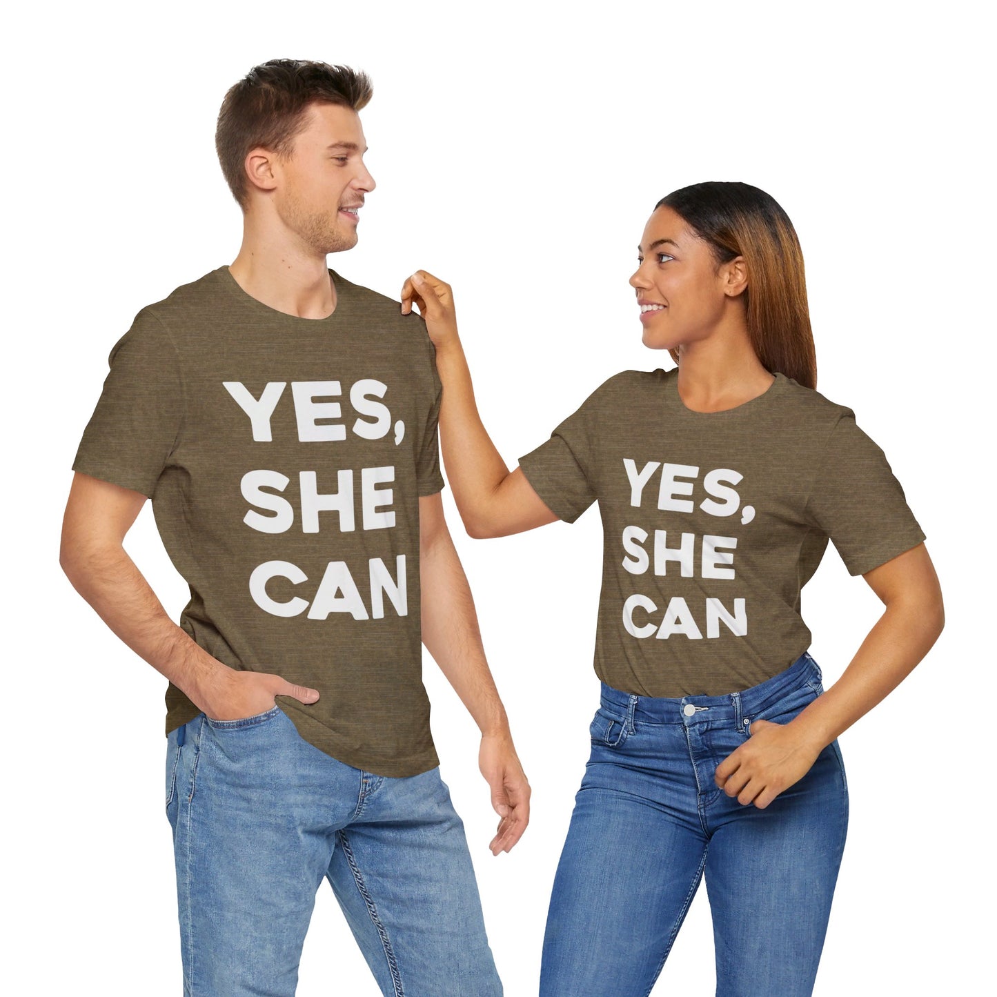 Yes, She Can - Unisex Jersey Short Sleeve Tee