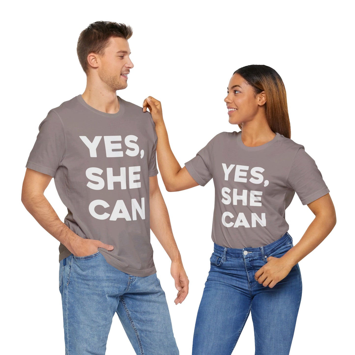 Yes, She Can - Unisex Jersey Short Sleeve Tee