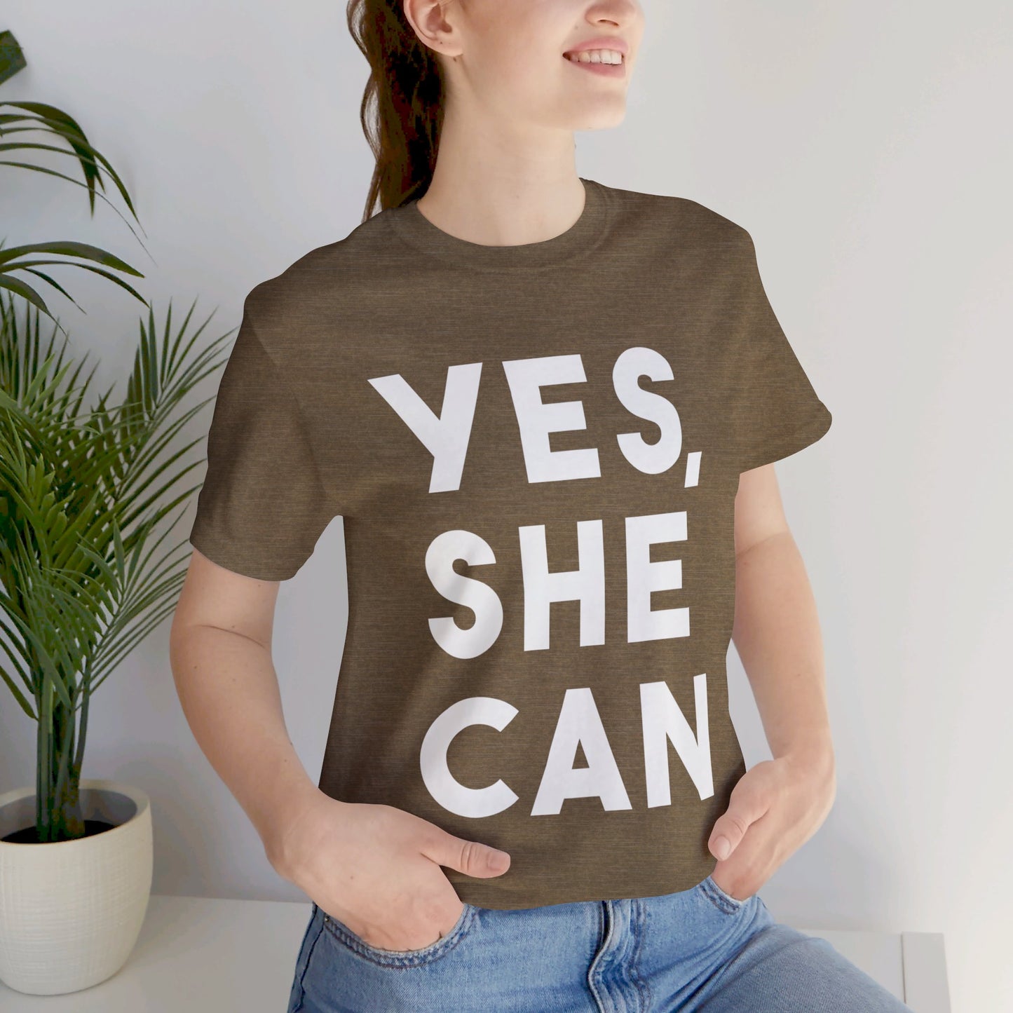 Yes, She Can - Unisex Jersey Short Sleeve Tee
