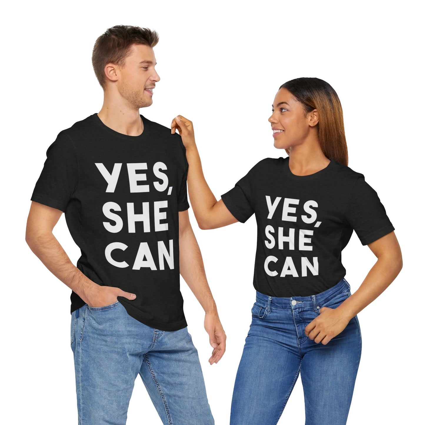 Yes, She Can - Unisex Jersey Short Sleeve Tee