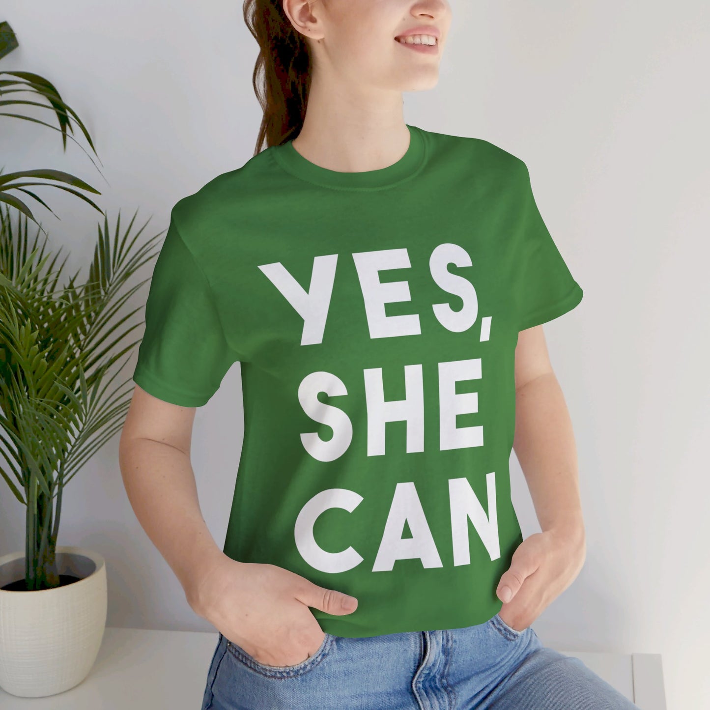 Yes, She Can - Unisex Jersey Short Sleeve Tee