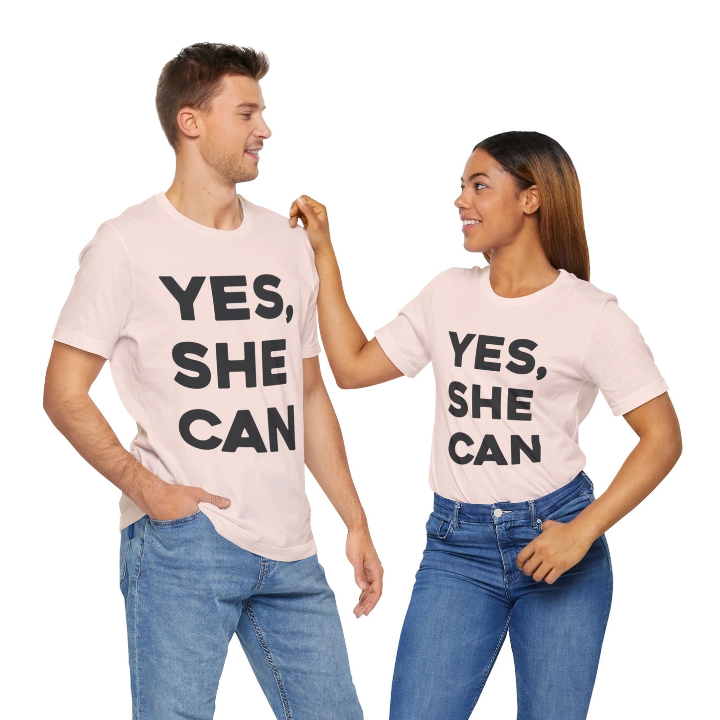 Yes, She Can - Unisex Jersey Short Sleeve Tee