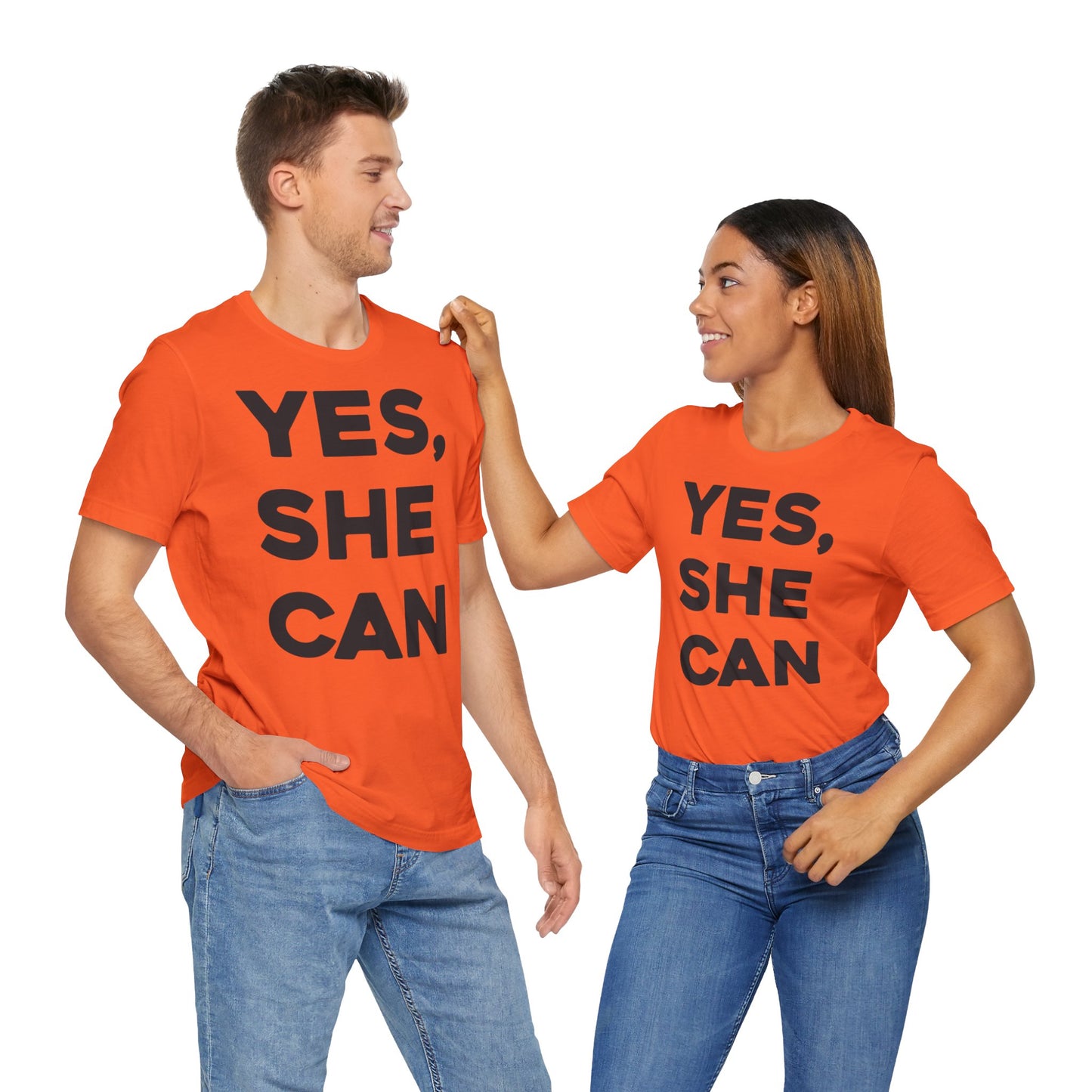 EU - Yes, She Can - Unisex Jersey Short Sleeve Tee