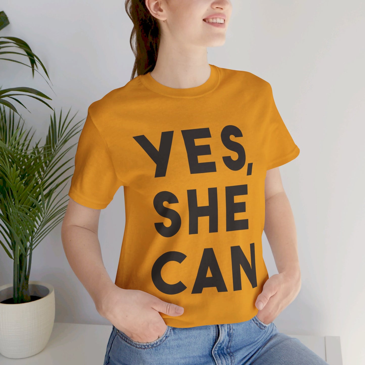 Yes, She Can - Unisex Jersey Short Sleeve Tee