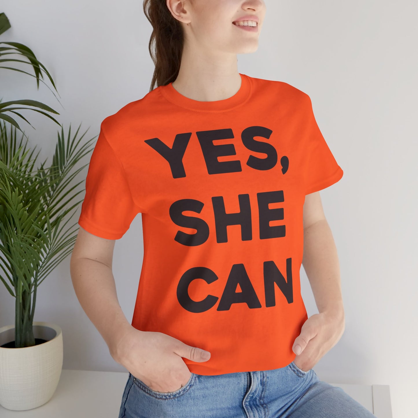 EU - Yes, She Can - Unisex Jersey Short Sleeve Tee