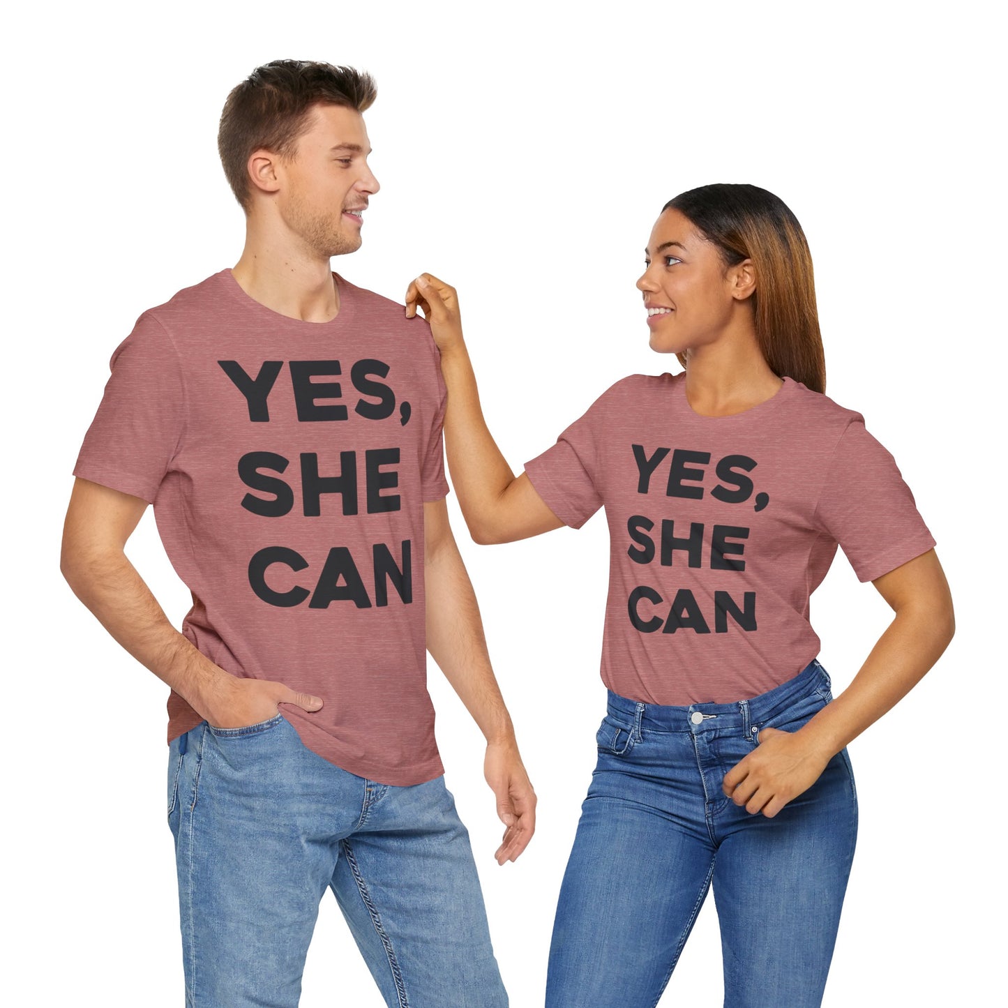 EU - Yes, She Can - Unisex Jersey Short Sleeve Tee