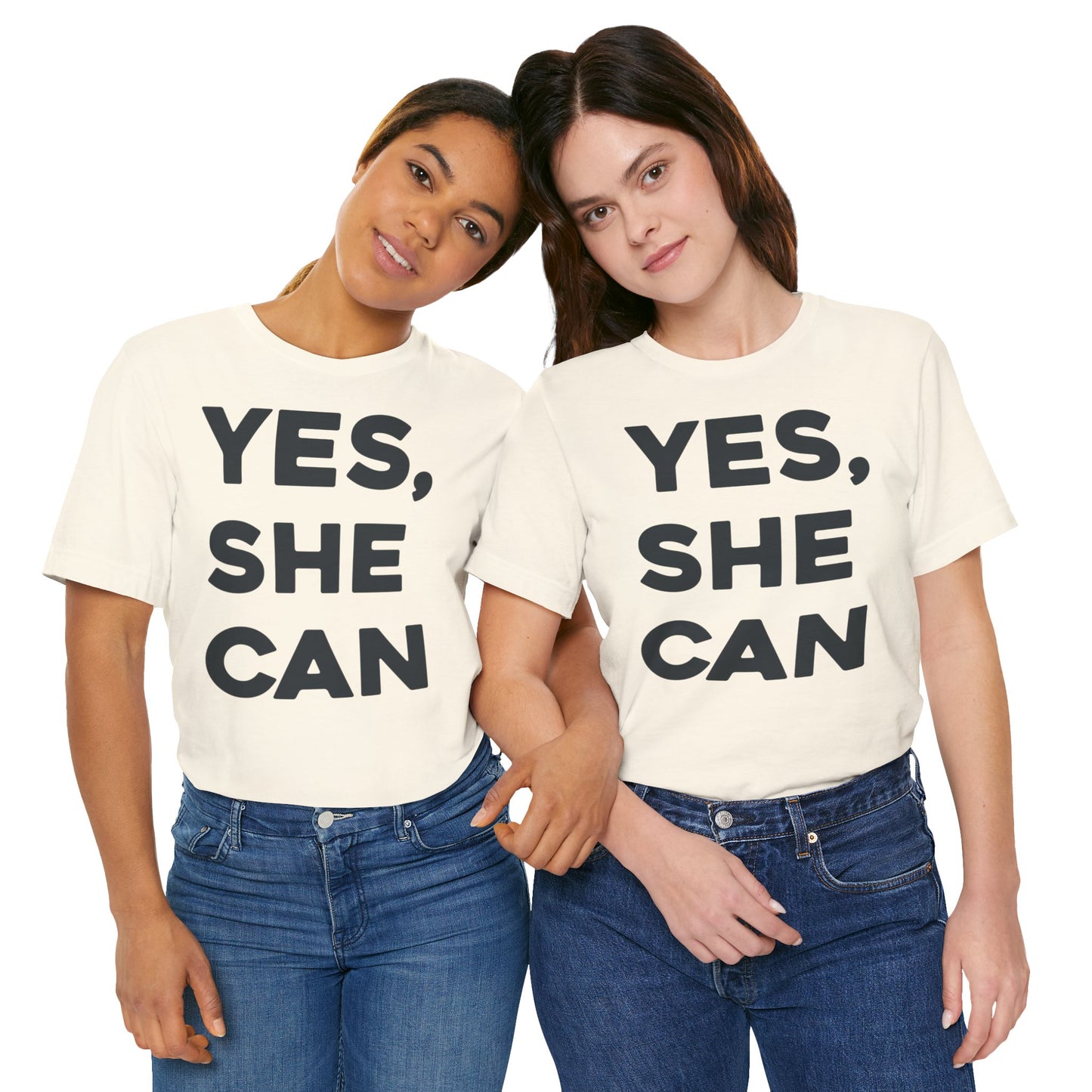 EU - Yes, She Can - Unisex Jersey Short Sleeve Tee