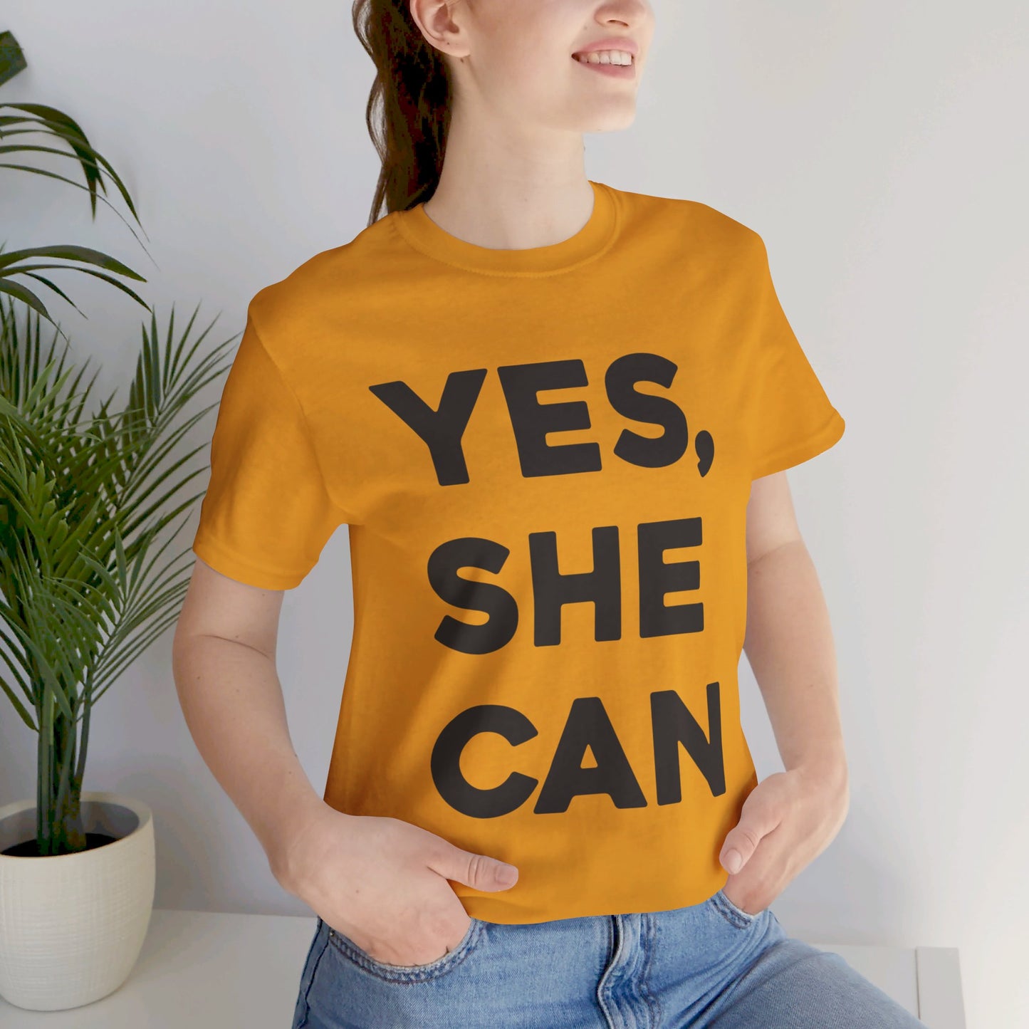 Yes, She Can - Unisex Jersey Short Sleeve Tee