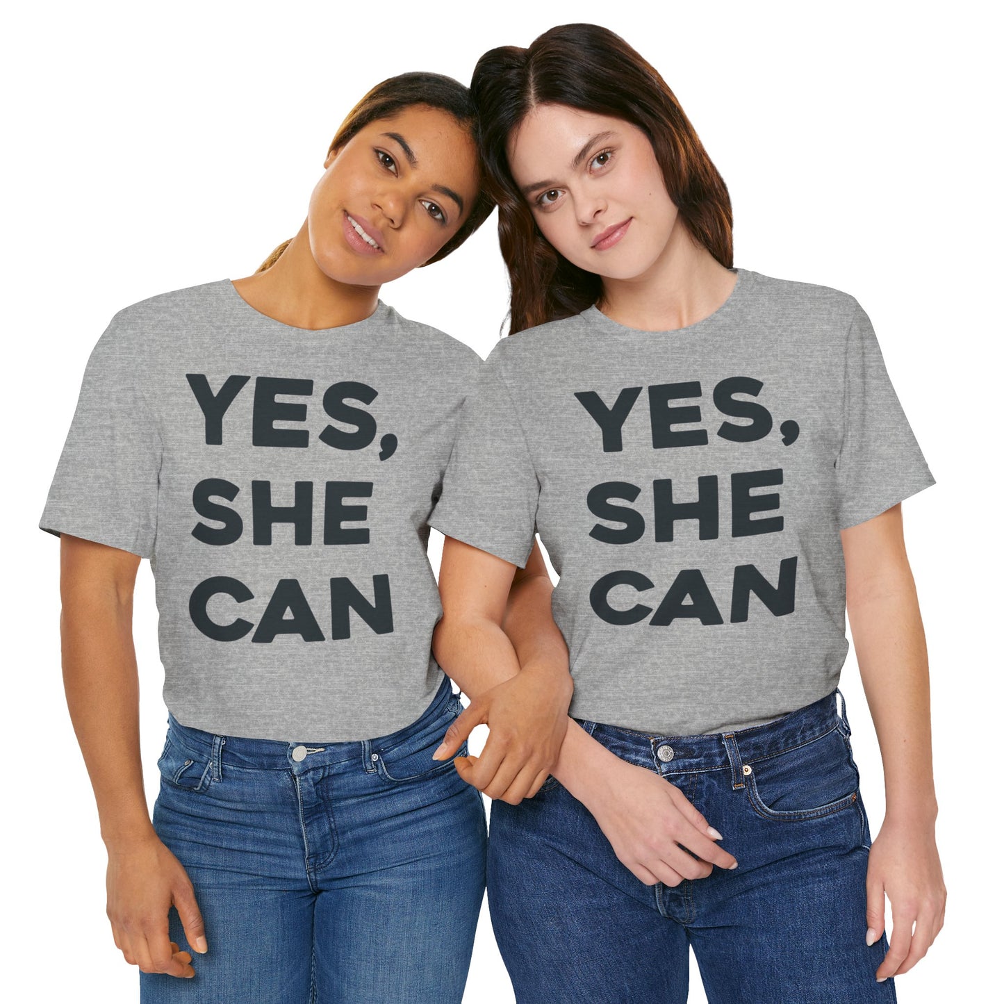 EU - Yes, She Can - Unisex Jersey Short Sleeve Tee