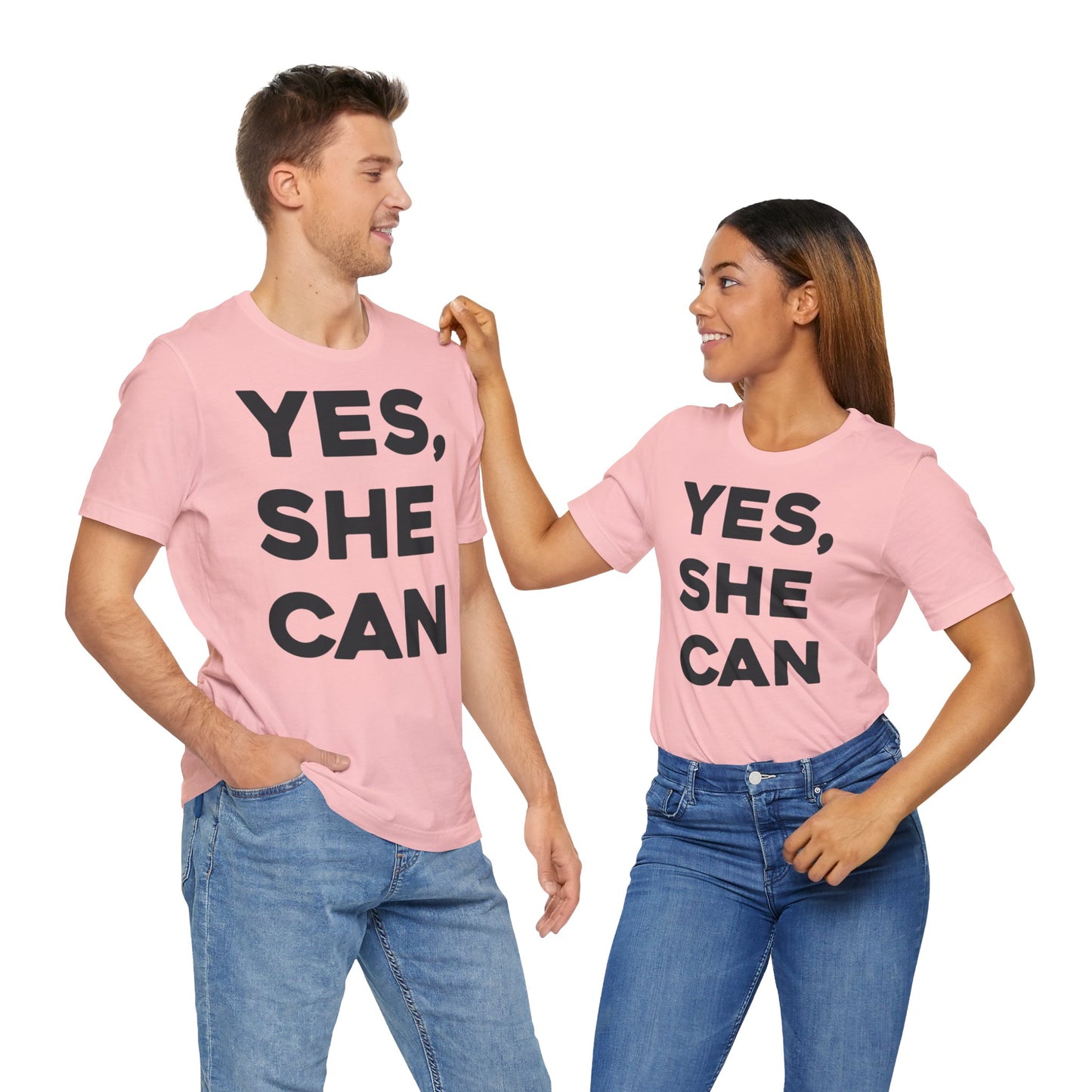 EU - Yes, She Can - Unisex Jersey Short Sleeve Tee