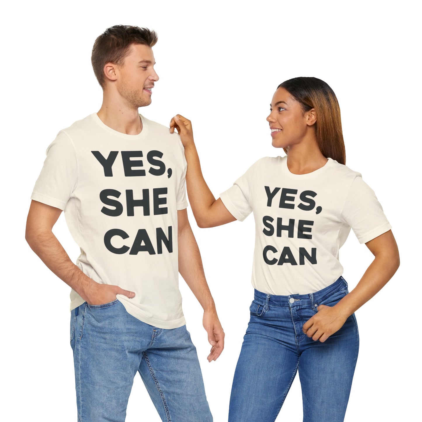 EU - Yes, She Can - Unisex Jersey Short Sleeve Tee