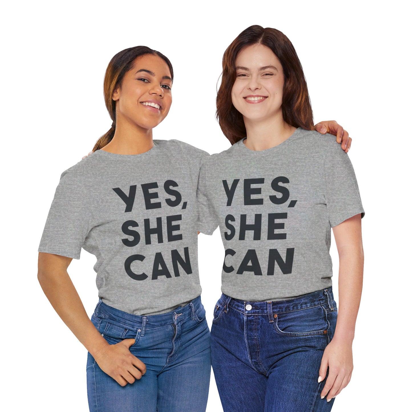 Yes, She Can - Unisex Jersey Short Sleeve Tee