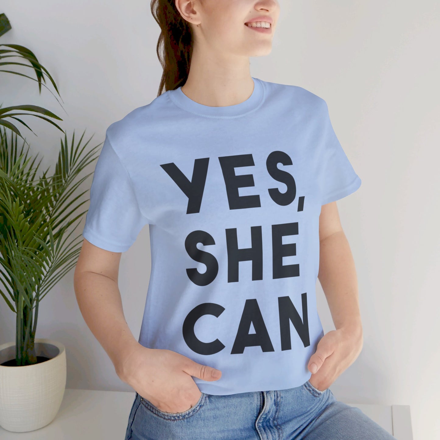 Yes, She Can - Unisex Jersey Short Sleeve Tee