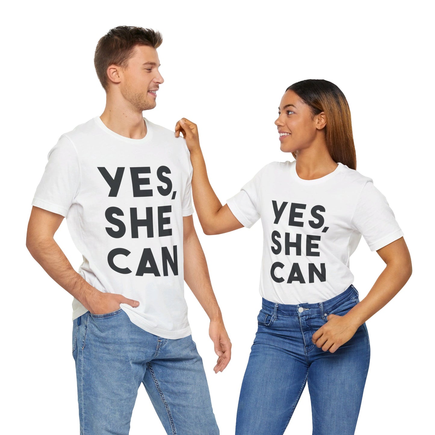 Yes, She Can - Unisex Jersey Short Sleeve Tee