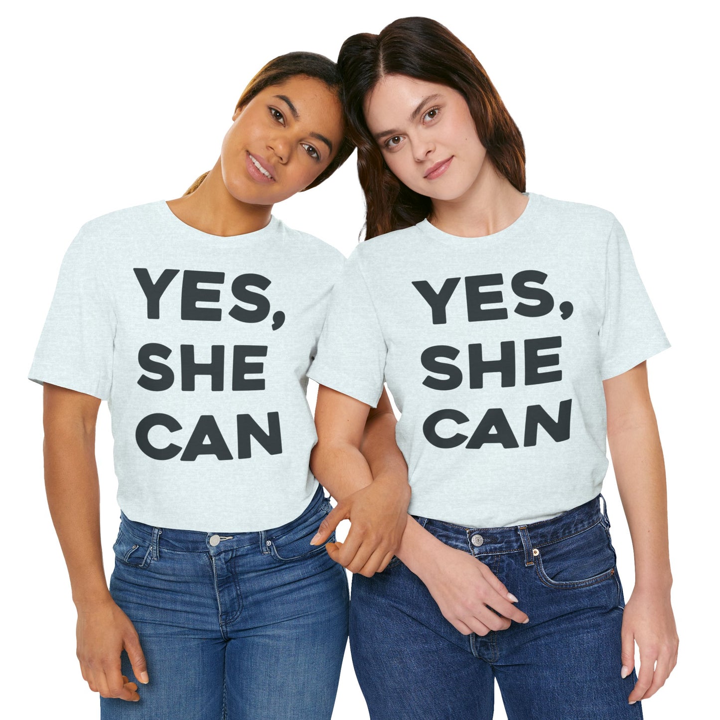 EU - Yes, She Can - Unisex Jersey Short Sleeve Tee