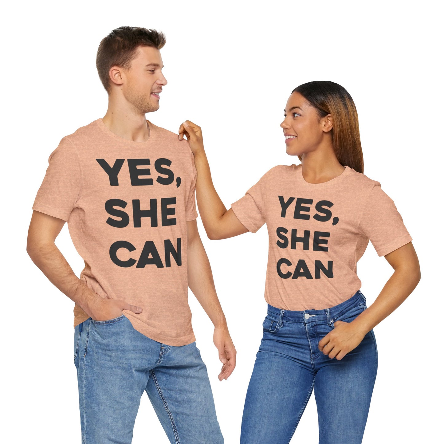 EU - Yes, She Can - Unisex Jersey Short Sleeve Tee