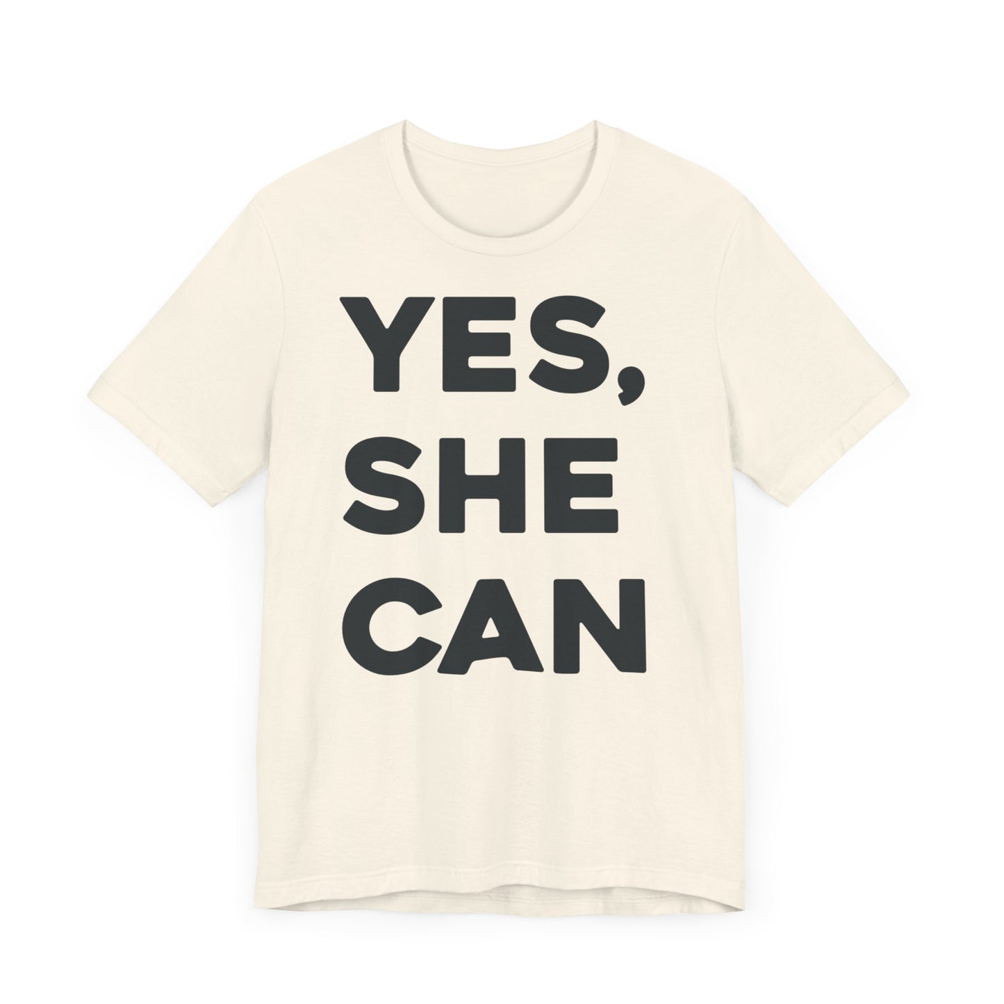 EU - Yes, She Can - Unisex Jersey Short Sleeve Tee