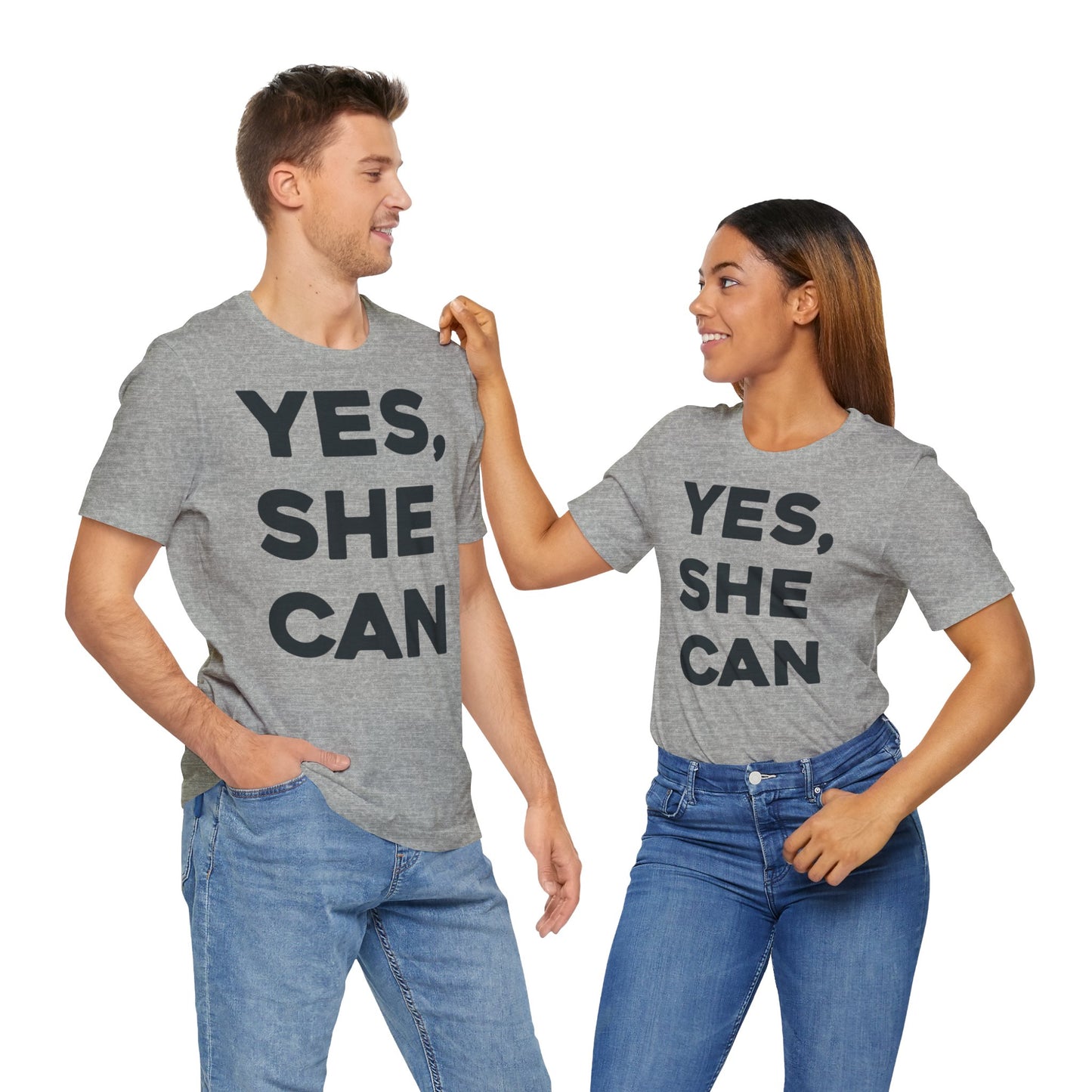 EU - Yes, She Can - Unisex Jersey Short Sleeve Tee