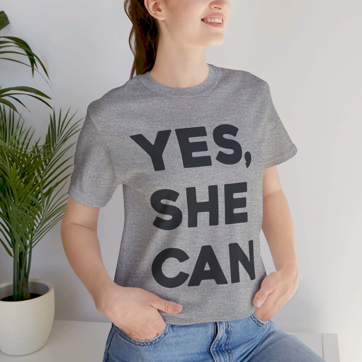 Yes, She Can - Unisex Jersey Short Sleeve Tee