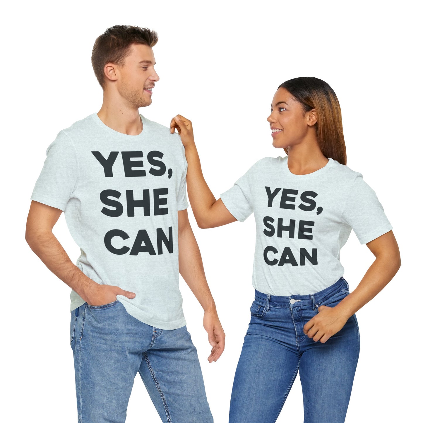 EU - Yes, She Can - Unisex Jersey Short Sleeve Tee