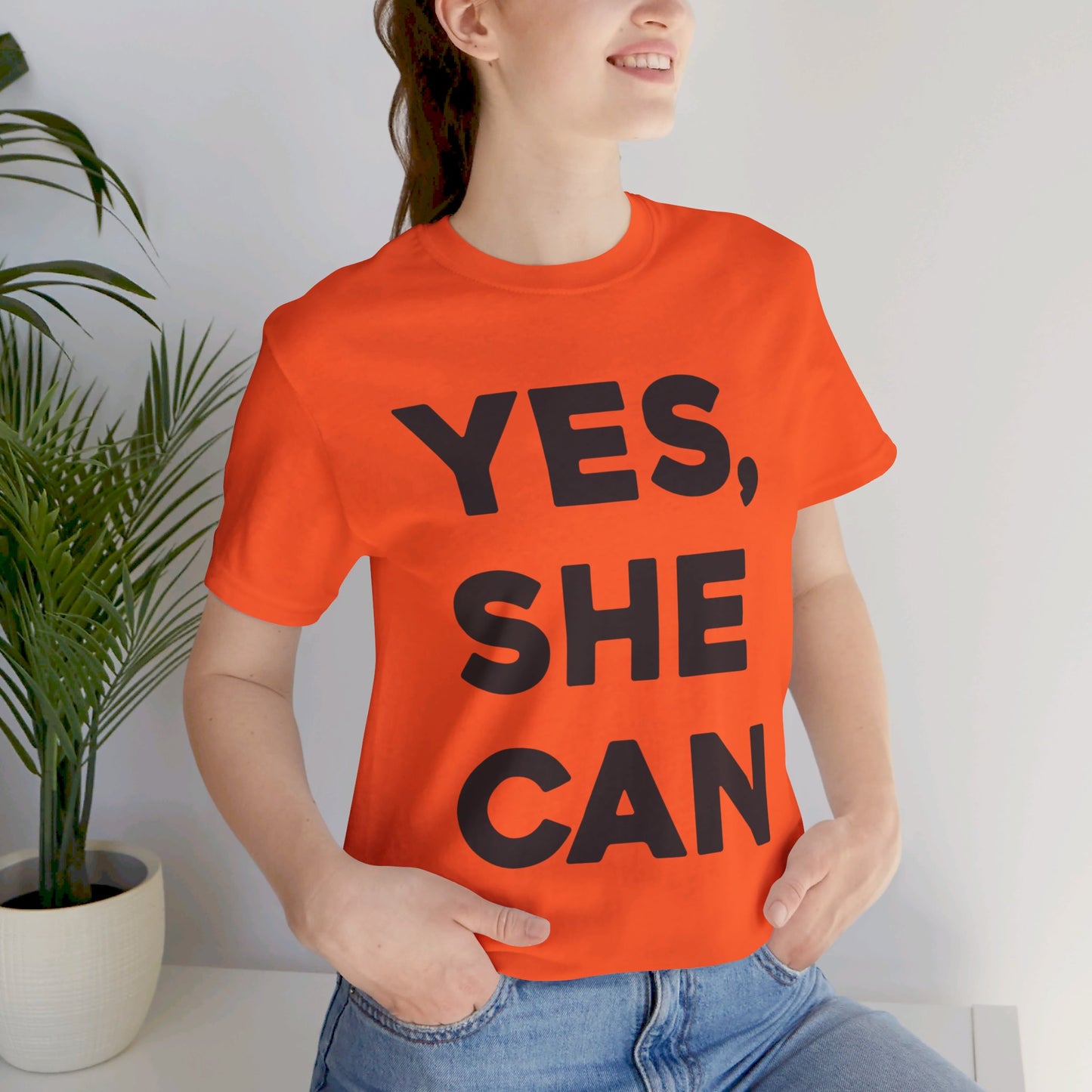 Yes, She Can - Unisex Jersey Short Sleeve Tee