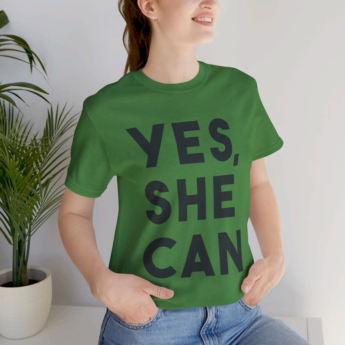 Yes, She Can - Unisex Jersey Short Sleeve Tee