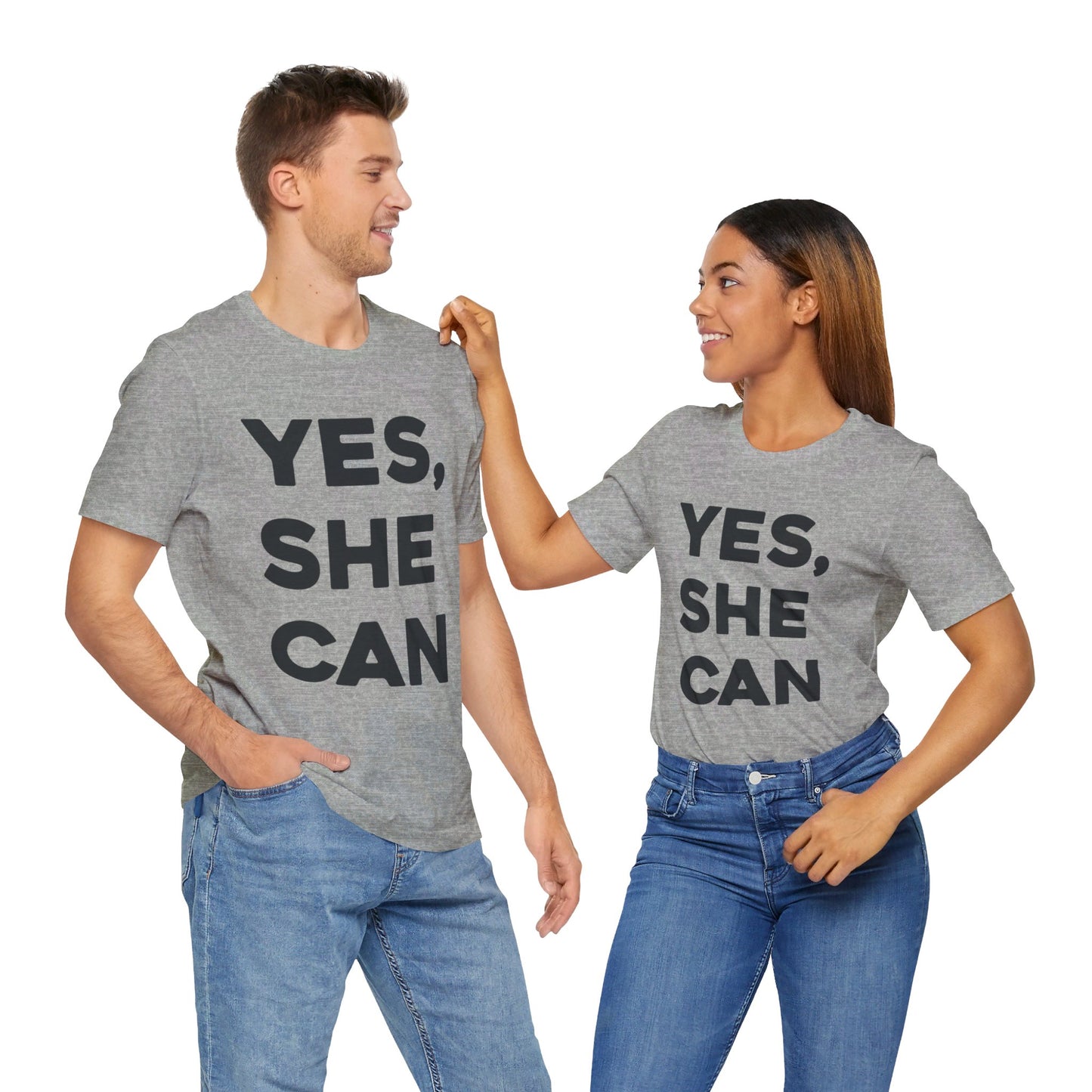 Yes, She Can - Unisex Jersey Short Sleeve Tee