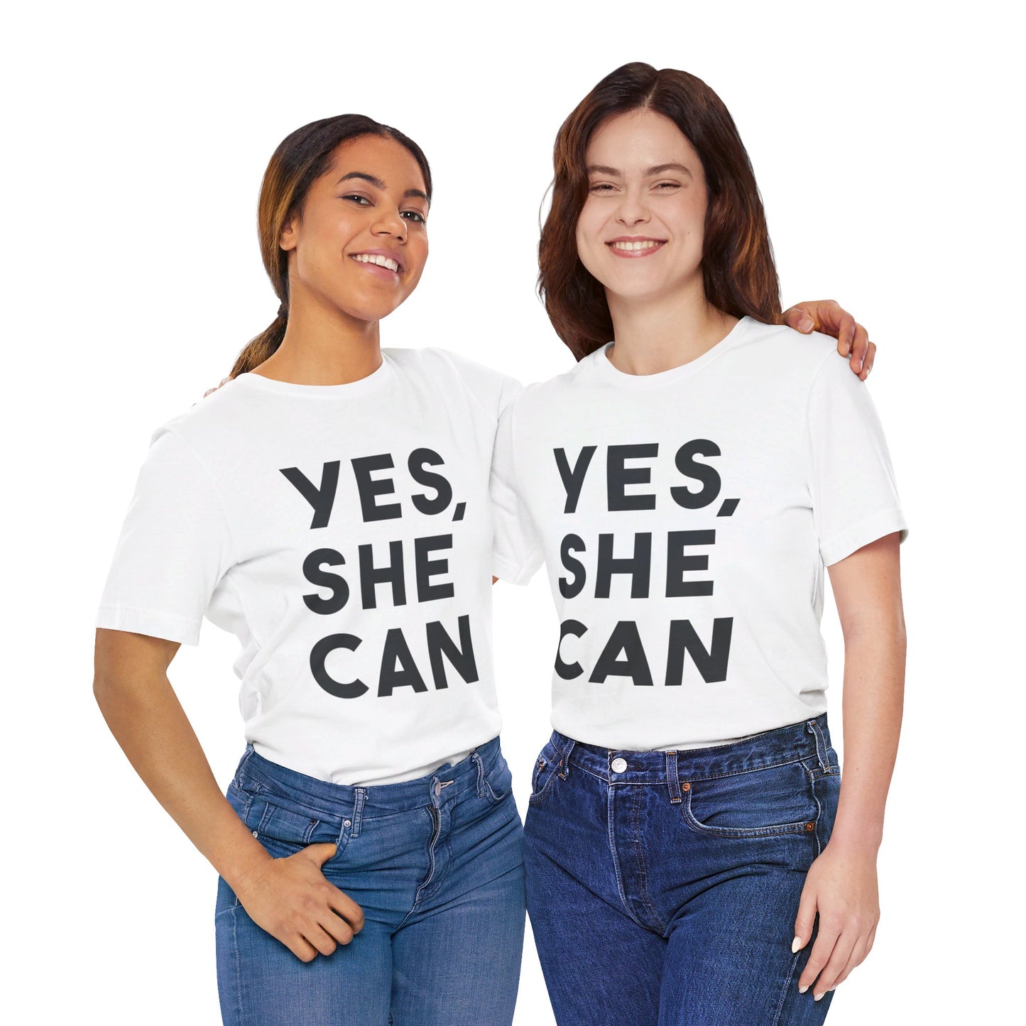 Yes, She Can - Unisex Jersey Short Sleeve Tee