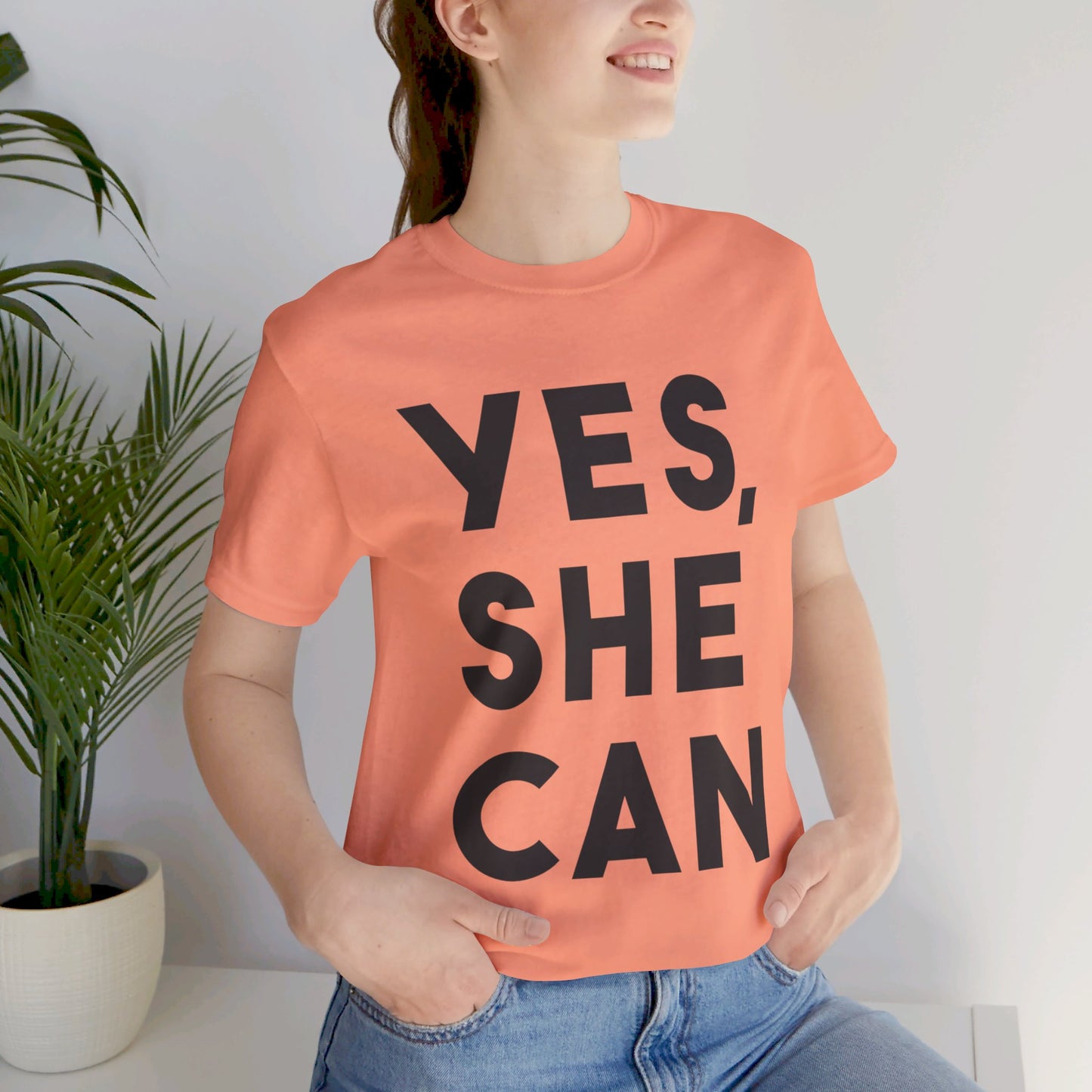 Yes, She Can - Unisex Jersey Short Sleeve Tee