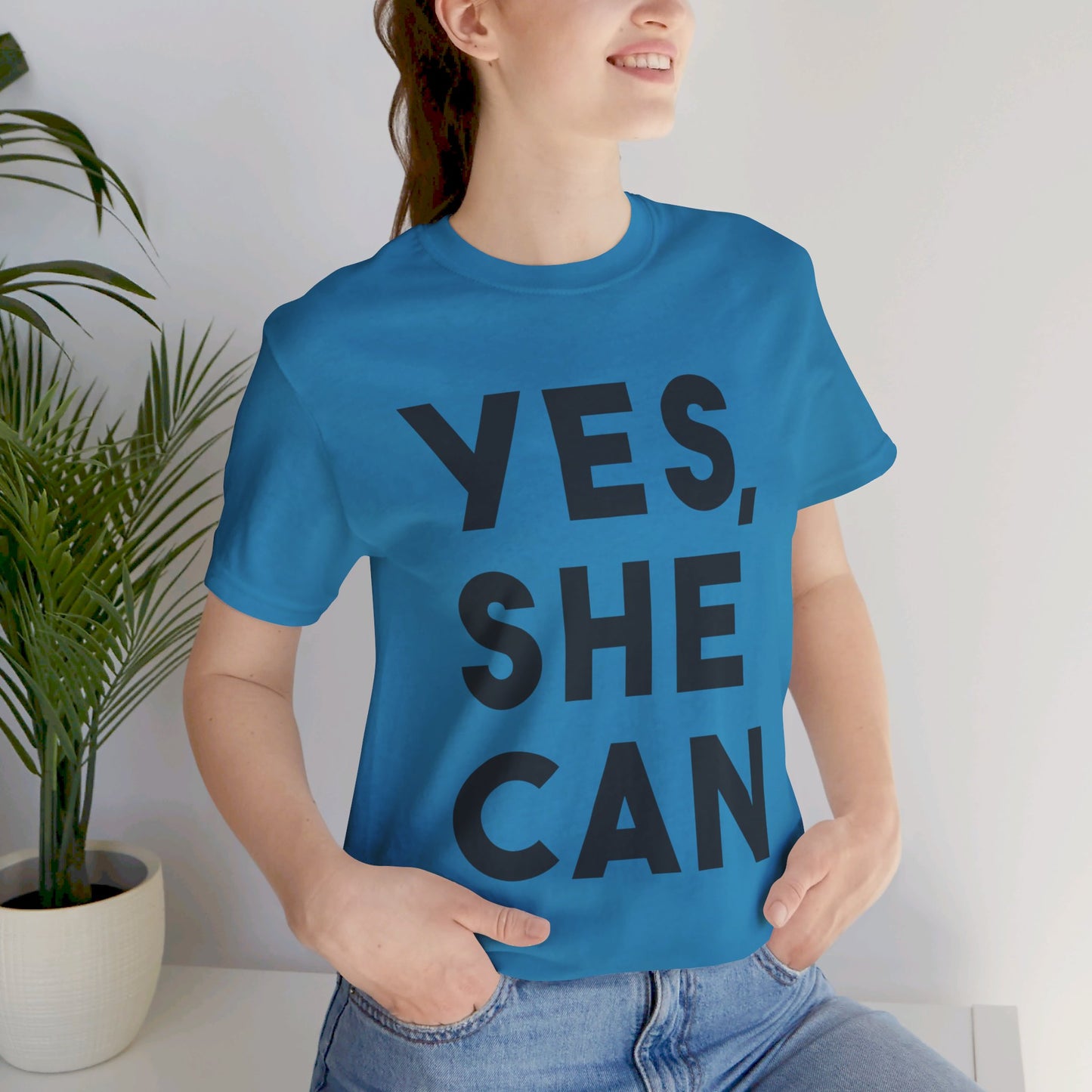 Yes, She Can - Unisex Jersey Short Sleeve Tee