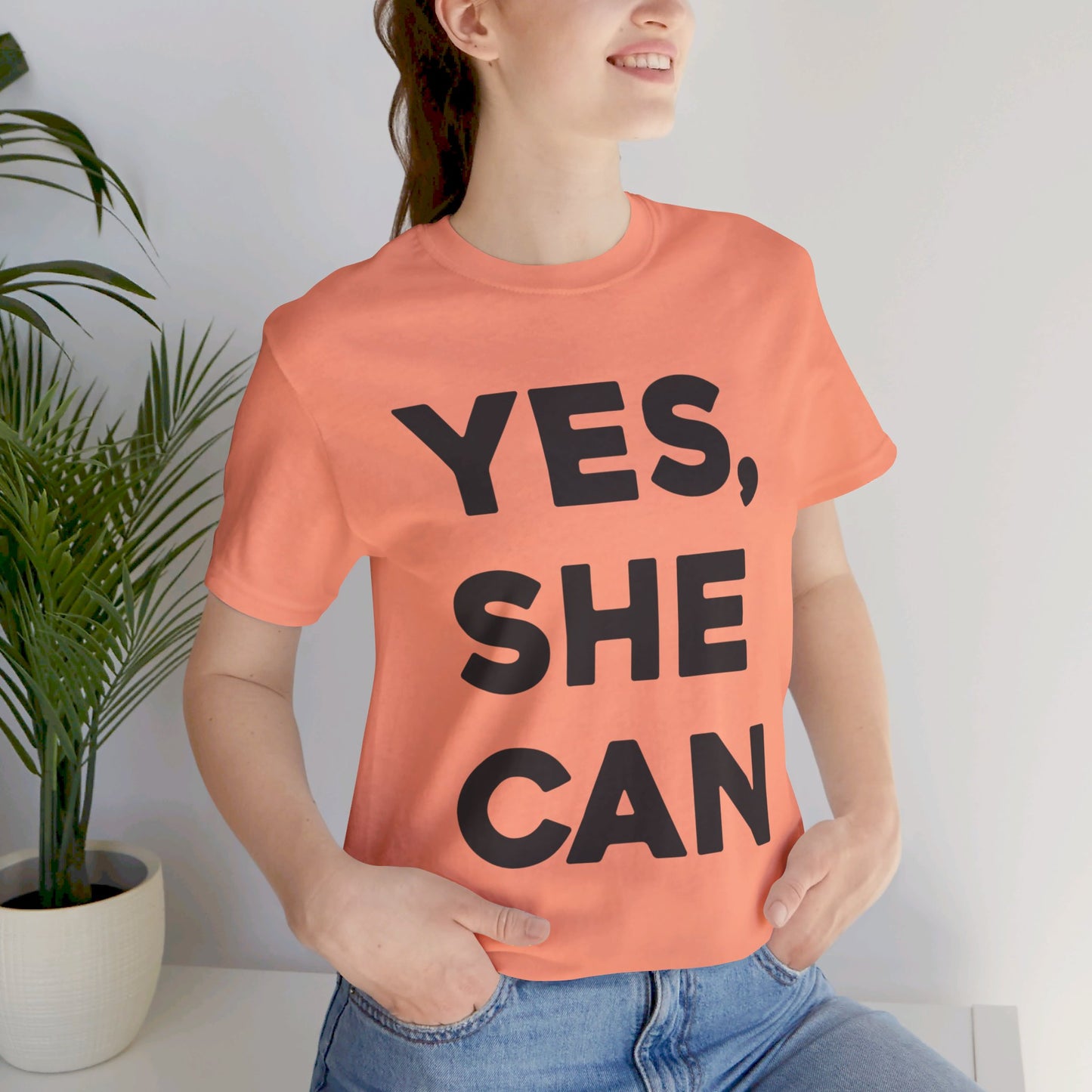 Yes, She Can - Unisex Jersey Short Sleeve Tee